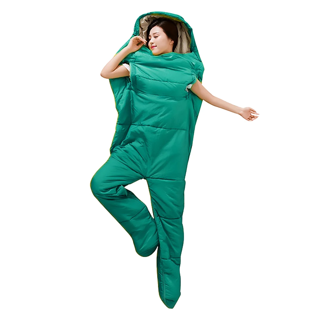 

Sleeping Bag Humanoid Single Sleeping Bag Outdoor Camping Backpacking Travel Hiking Sleeping Bag with Zippered Holes for Arms