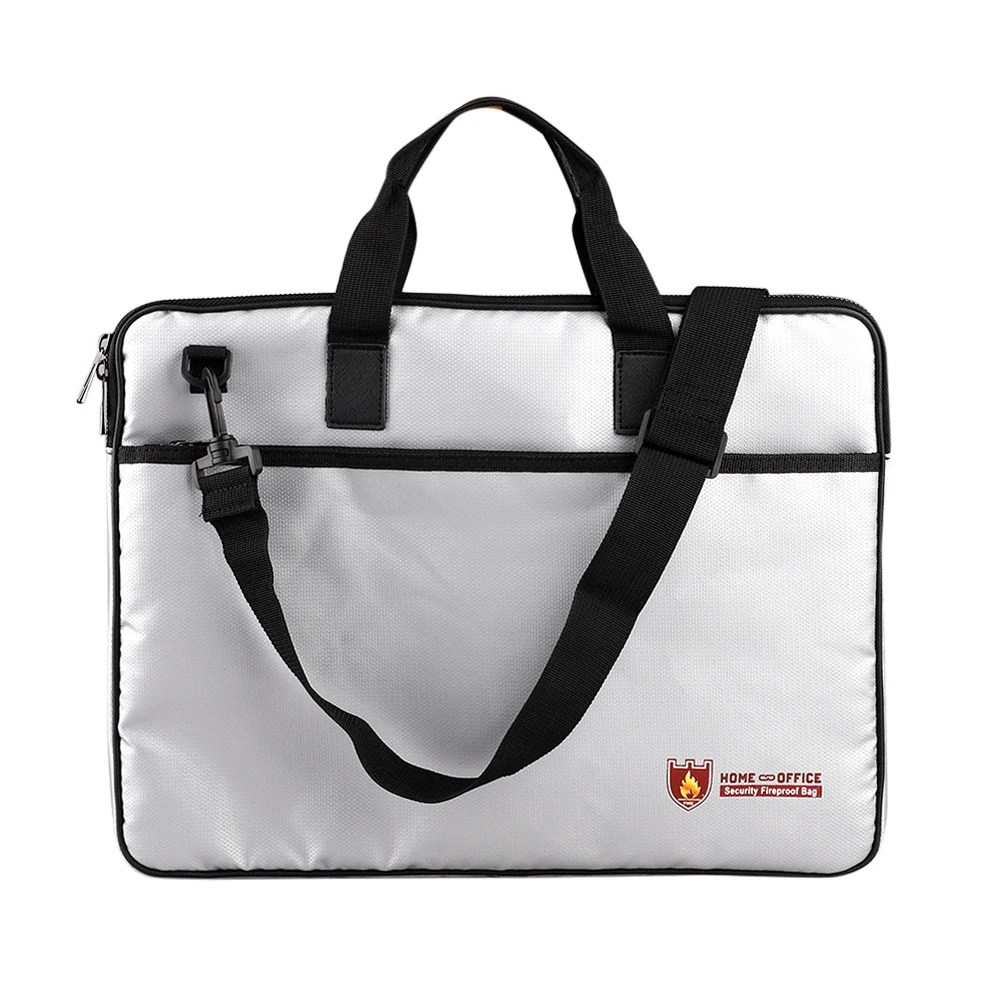 

Fireproof File Document Bag Water Resistant Money Bills Storage Organizer with Strap Non-scratch Fire Resistant Laptops Bag new