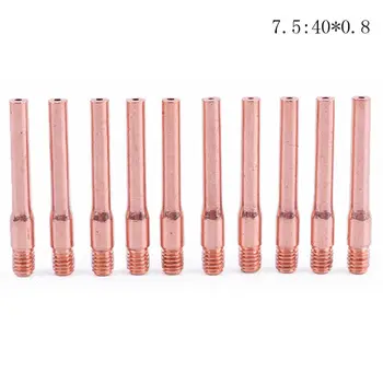 

10pcs OTC Welding Torch Contact Tips Copper Gas Nozzle 0.8/1.0/1.2/1.4/1.6mm 19QB