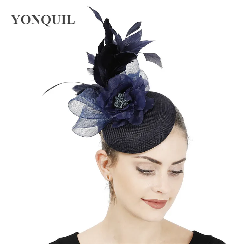 Wedding Navy Fascinator Hat Bridal 