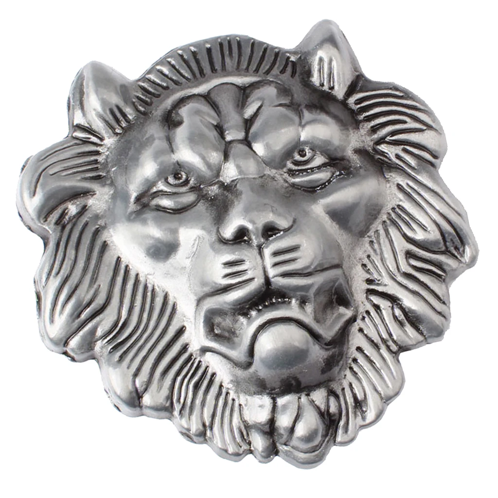 Indian Cowboys Jeans 3D Lion Head Belt Buckle Western Alloy Belt Accessory Vintage Stylish Men's Gift Clothes Accessories