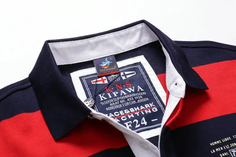 Аэронавтика зима Акула Slim Fit с длинным рукавом Поло рубашка Ralp Eden Мужская парка Повседневная Акула мужские рубашки поло