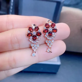 

Garnet Earring Natural And Real Garnet Earring 925 sterling silver Fine jewelry Garnet Earring