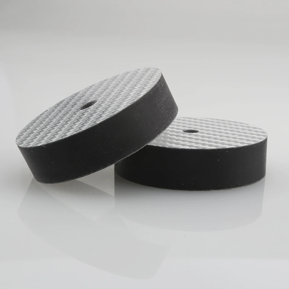 

4PCS Audiocrast CF4010W 40MM*10MM Carbon Fiber Speaker Amplifier Isolation Spike pad stand base