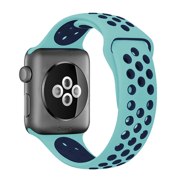 Silicone Strap For apple Watch band 44mm 42mm 40mm 38mm Breathable Accessories Sport watchband bracelet iWatch se 76543 45mm41mm 36