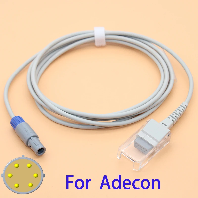 

SpO2 sensor adapter/extensoin cable for Adecon DK-8000S/D/L MCF21L patient monitor,Apply to DB7P DS100A no oximax spo2 probe.