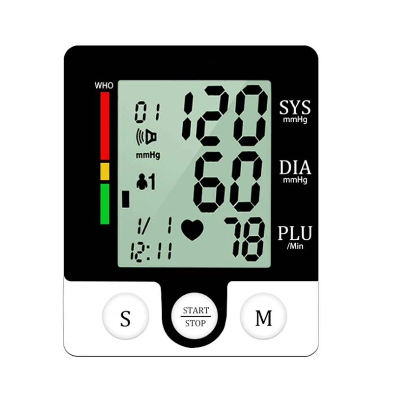 English Or Russian Voice Tonometer Blood Pressure Monitor Automatic Digital LCD Wrist Apparatus for Measuring Pressure