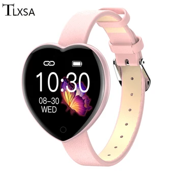 

Fashion Love shape Women Smart Watch Android IOS Heart Rate Monitoring Fitness Bracelet Watch Woman Smartwatch Lady Waterproof