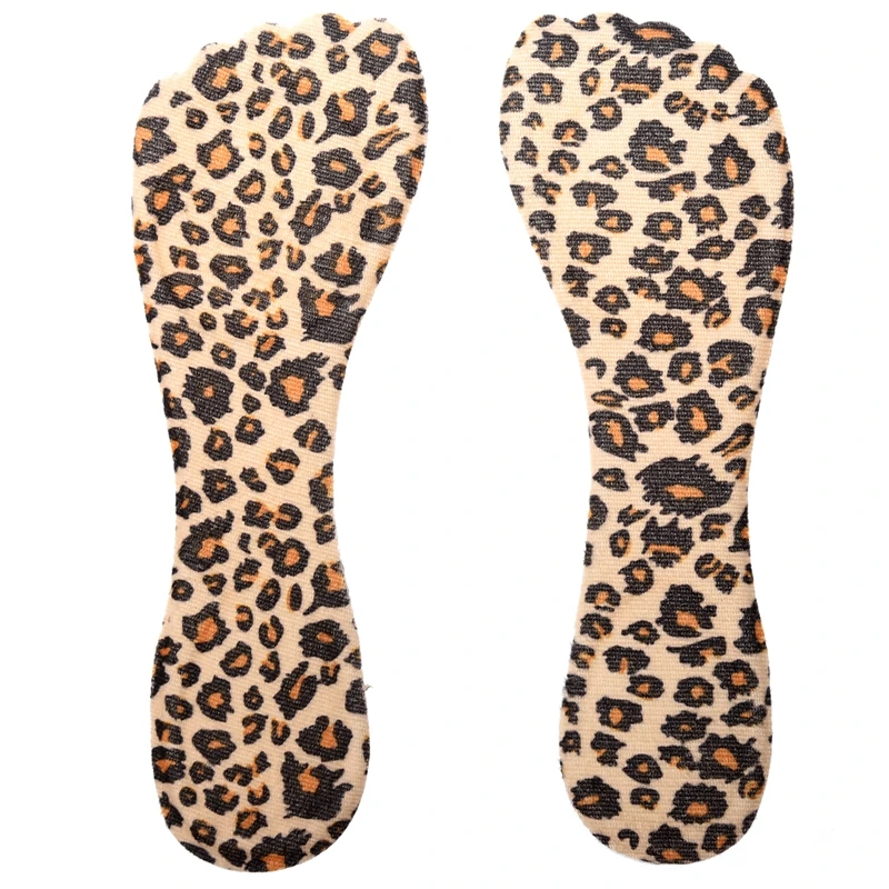 

1 Pair Silicone Heeled Shoes Insoles Adhesive Pads - Leopards