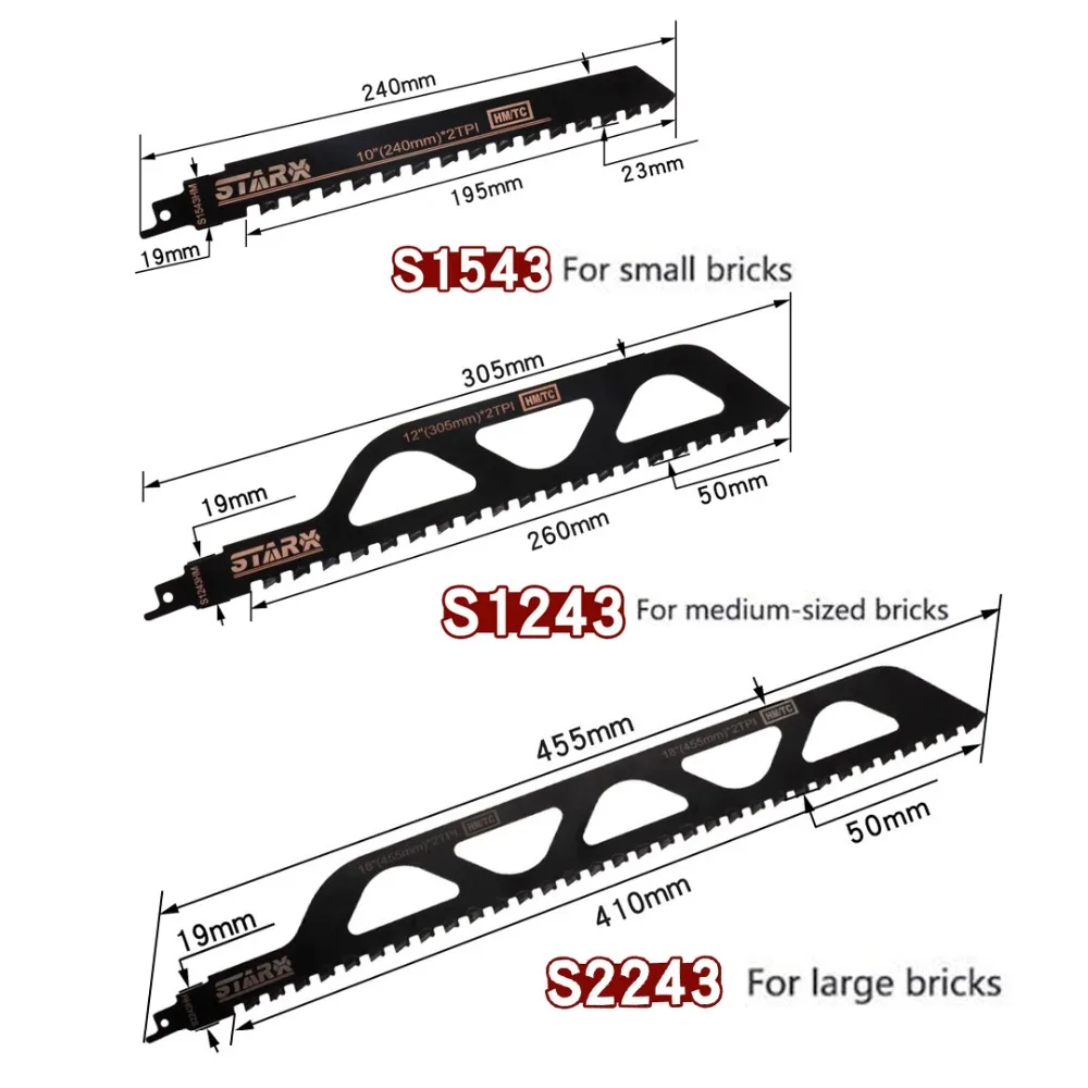 Demolition Masonry Reciprocating Saw Blade Cutting Brick Stone For Saber Saws Demolition Masonry Reciprocating Saw Blade Cutting Brick Stone For Saber Saws