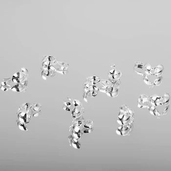 

Phenovo Crimp Beads Cord End Cover Connectors DIY Jewerlry Making Silver