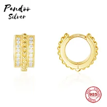 Pandoo модная подвеска Стерлинговое Серебро 1:1 копия, La Belle epoque шипы миниатюрная петля Роскошные серьги, украшения, подарок для женщин