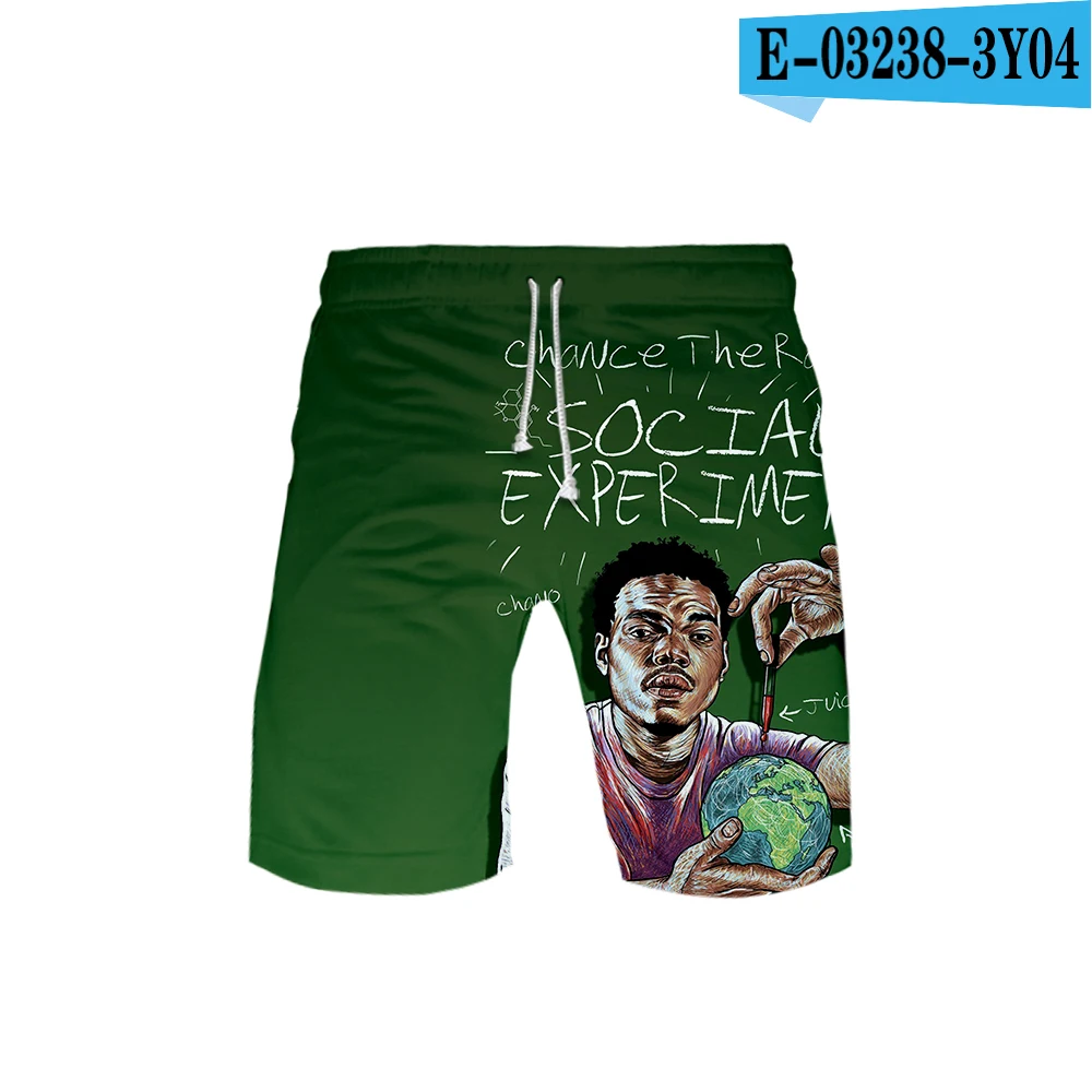 As shown Chance The Rapper 3D полиэстер летние мужские модные пляжные шорты для отдыха новые Kpop популярные повседневные летние шорты - Цвет: As shown