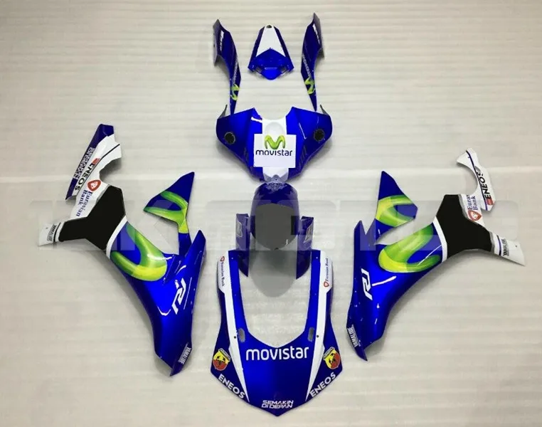 Литьевая форма) 4 подарки ABS полный обтекатель комплект подходит для YZF-R1 15 16 17 18 r1 на заказ Movistar