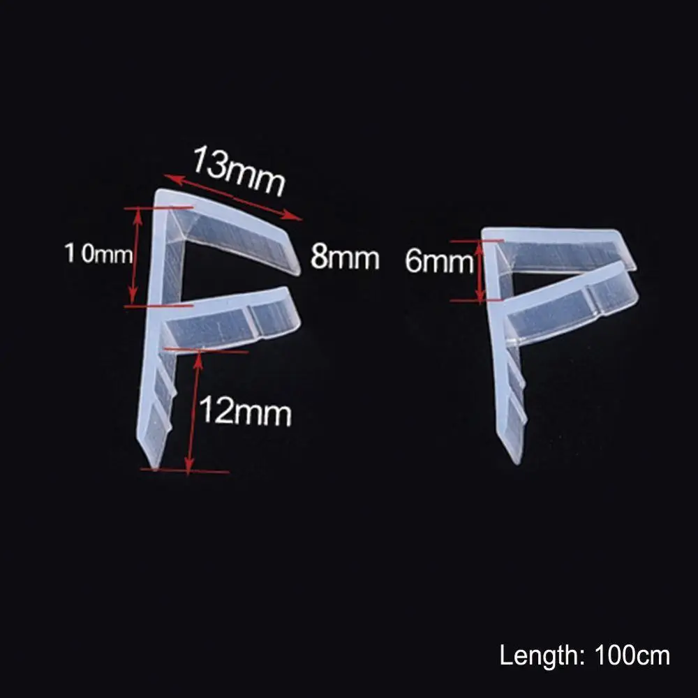 1 шт. 6 мм/10 мм F/U/H форма стеклянная дверная лента уплотнительное Силиконовое резиновое оконное уплотнение полосы