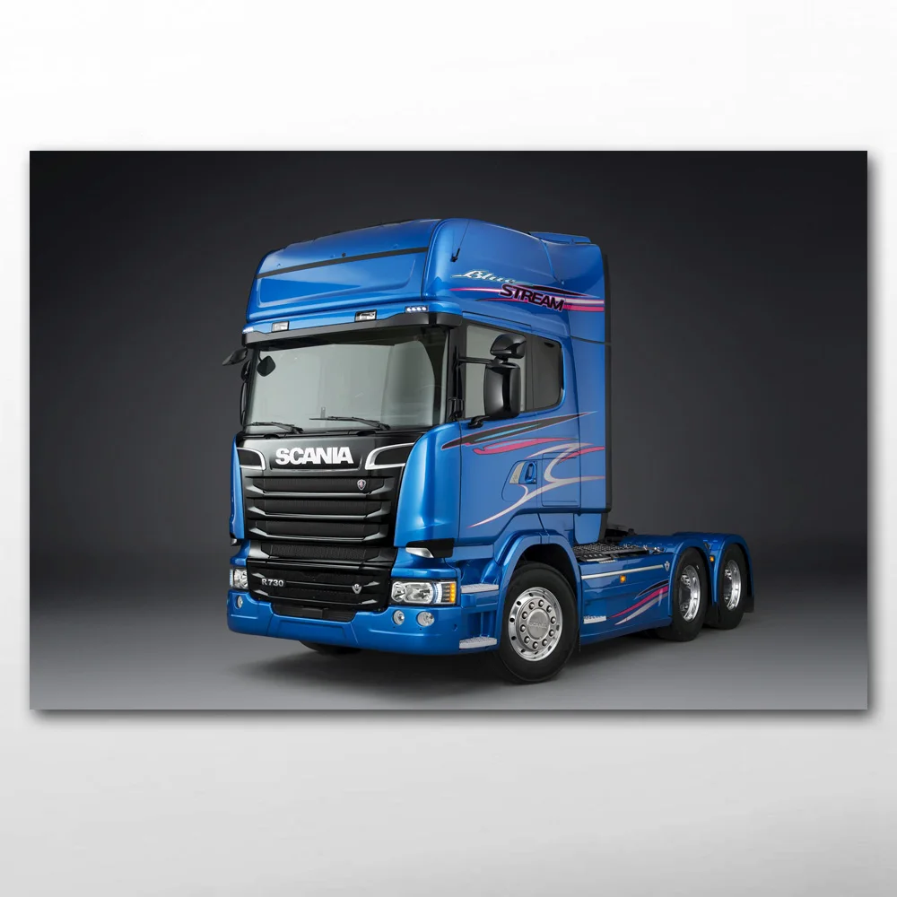 Картина в рамке сделай сам большой Риг Scanias R730 грузовик синий автомобиль плакаты