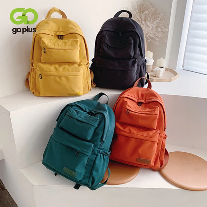 

GOPLUS New Korean high-capacity Outdoor Backpacks For Women Wearing Oxford Pure Color Simple Style Work Travel Backpack