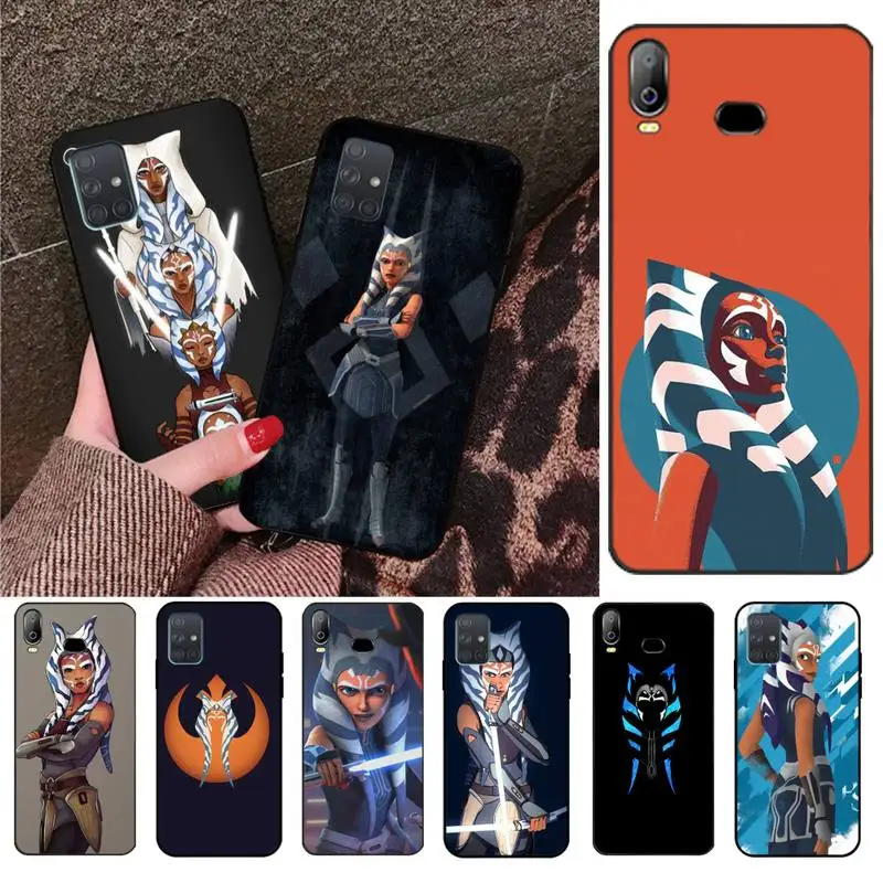 Movie Ahsoka Tano Cover Black Soft Shell Phone Case For Samsung Galaxy