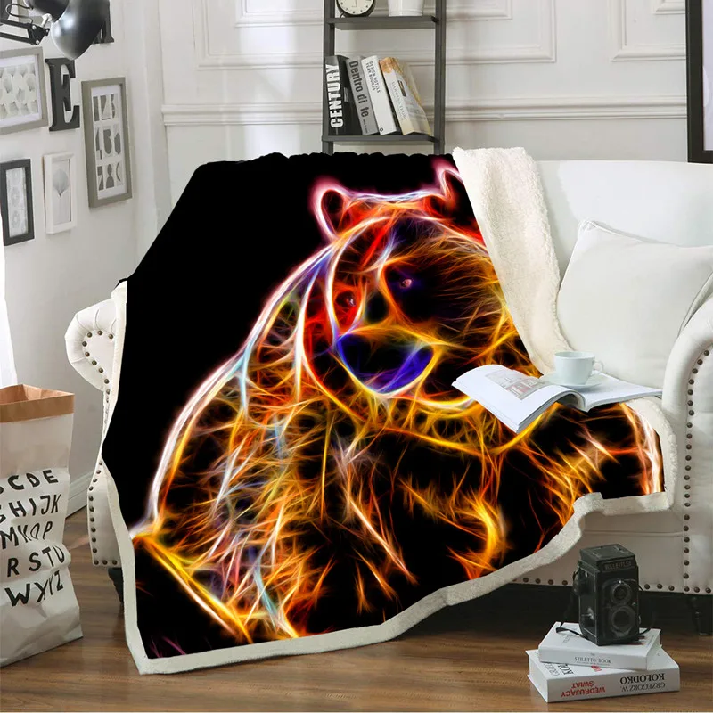 

Fantasy animal wool fleece blanket double plush wool blanket