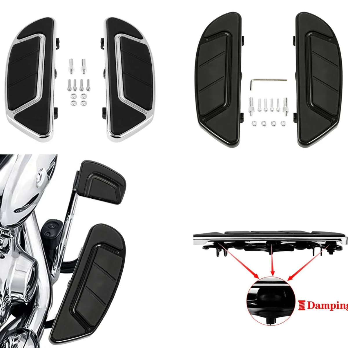 Мотоцикл воздушный поток Rider напольная Подножка для Harley Touring Street Glide Softail Trike Heritage Springer FLSTS 1997-2003 02