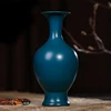 Jingdezhen Ceramic Vase Antique Peacock Blue Color Glaze Vase Living Room Household Flower Vase Ornaments Antique Decorations 1