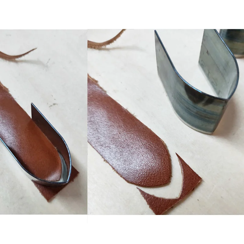 Troqueles de corte de cuero en forma de V, cortador de extremo de cuero cuadrado, con correa de cuero japonés, 18 Uds. ► Foto 3/6