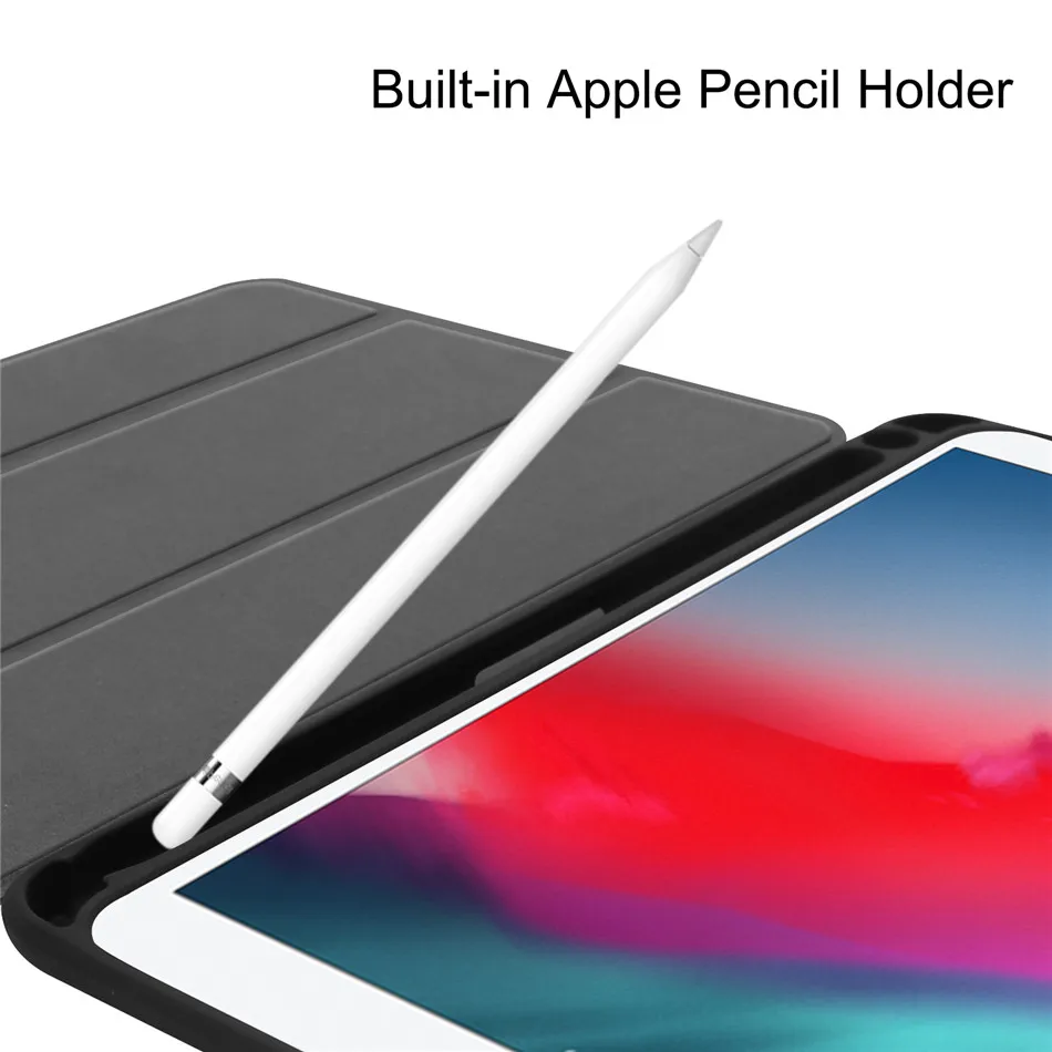 Чехол для ipad mini 5 mini 5 7," Smart Cover Funda с держателем карандашей Прозрачный жесткий чехол идеальный чехол для ipad mini 4+ пленка+ ручка