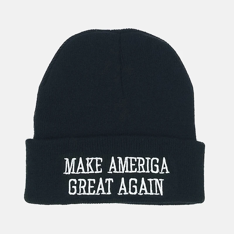 Trump, настоящая вязаная шапка, унисекс, зимняя теплая шапка, новинка, Make America Great agne, шапки с вышивкой, Trump President, модная шапка - Цвет: 8