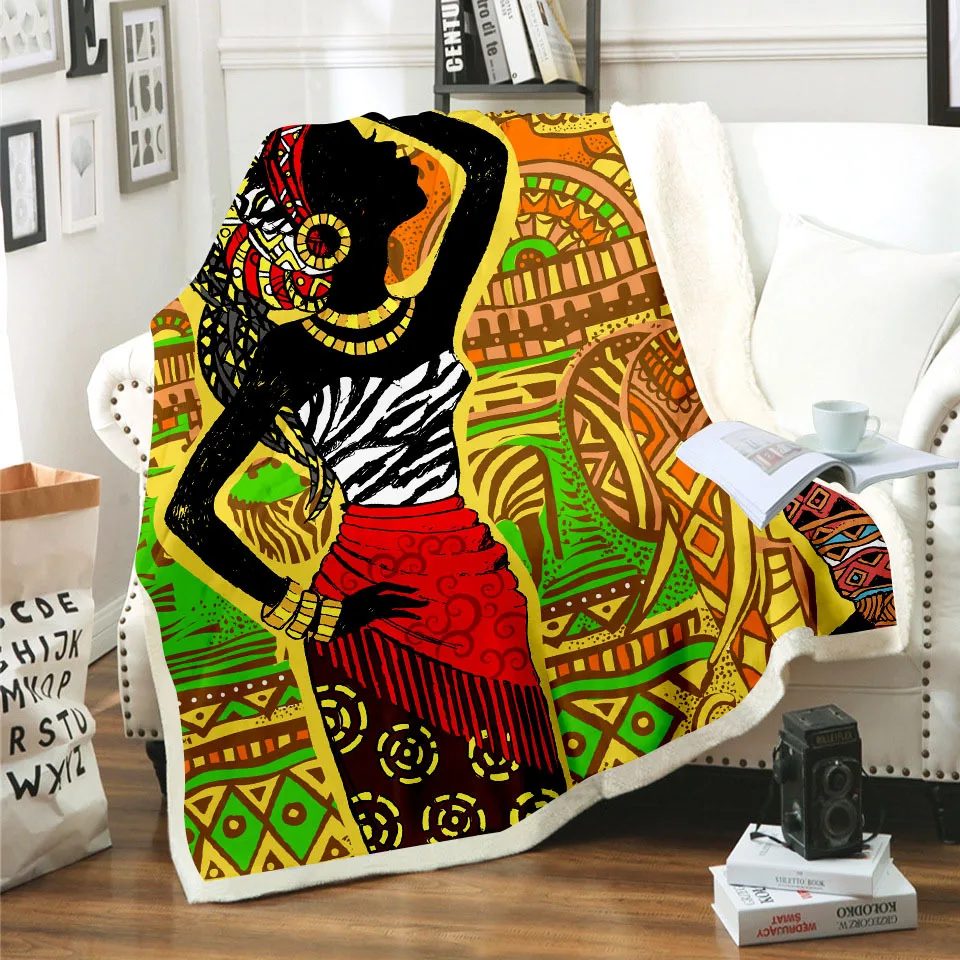 

2020 NEW Egyptian Characters Blanket 3D Print Sherpa Blanket on Bed Kids Girl Flower Home Textiles Dreamlike Style 07