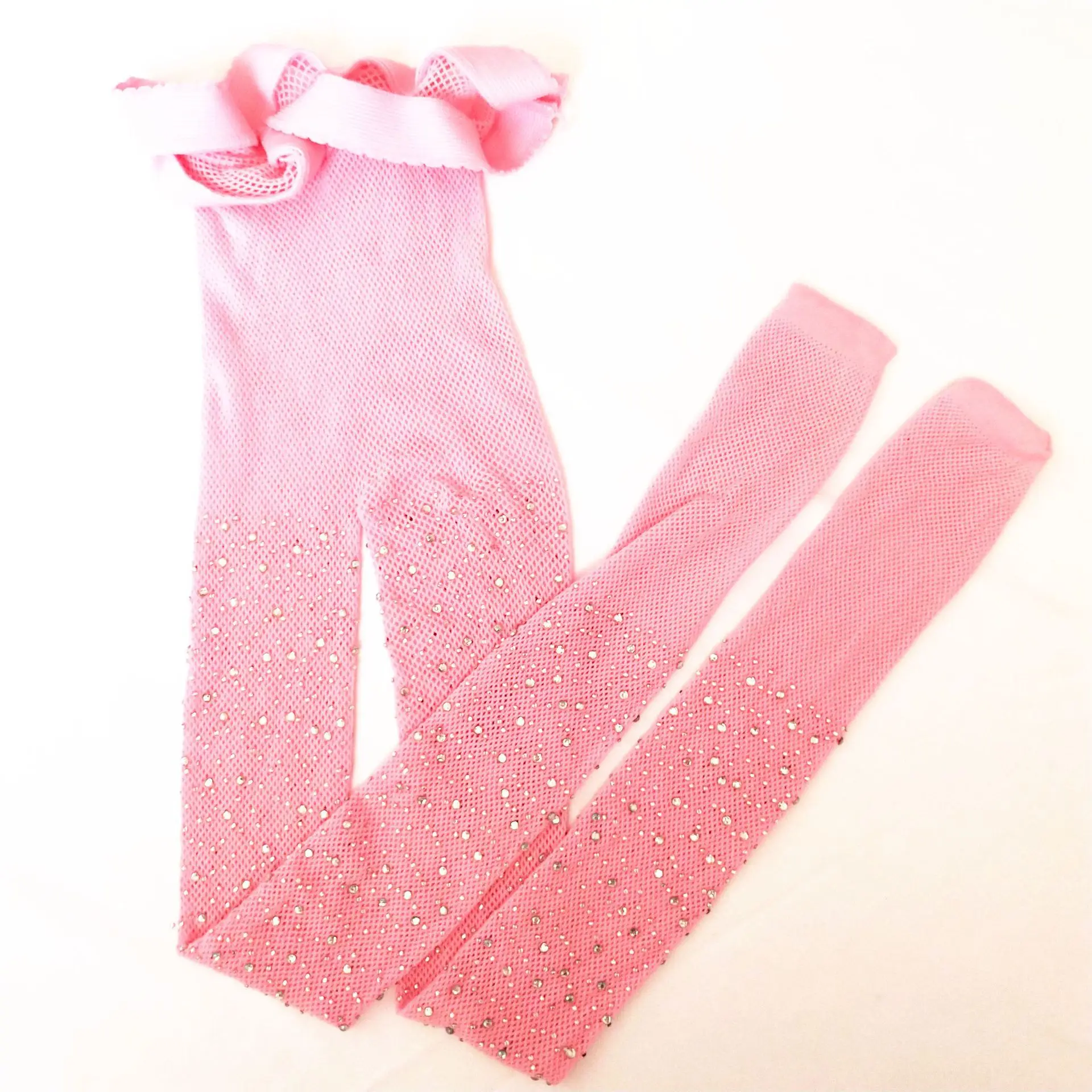 Pink Новые модные сетчатые колготки для маленьких девочек, детские блестящие ажурные Стразы, детские колготки конфетных цветов, Колготки с молниями для девочек - Цвет: Pink