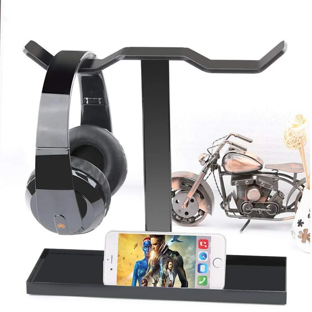 Meja Gaming PC Headset Penahan Berdiri 