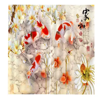 

3D Curtain UV-proof Bedroom Living room Curtains Washable Shield BJQ-1409 (1) Perfect Screening Home room Decorations