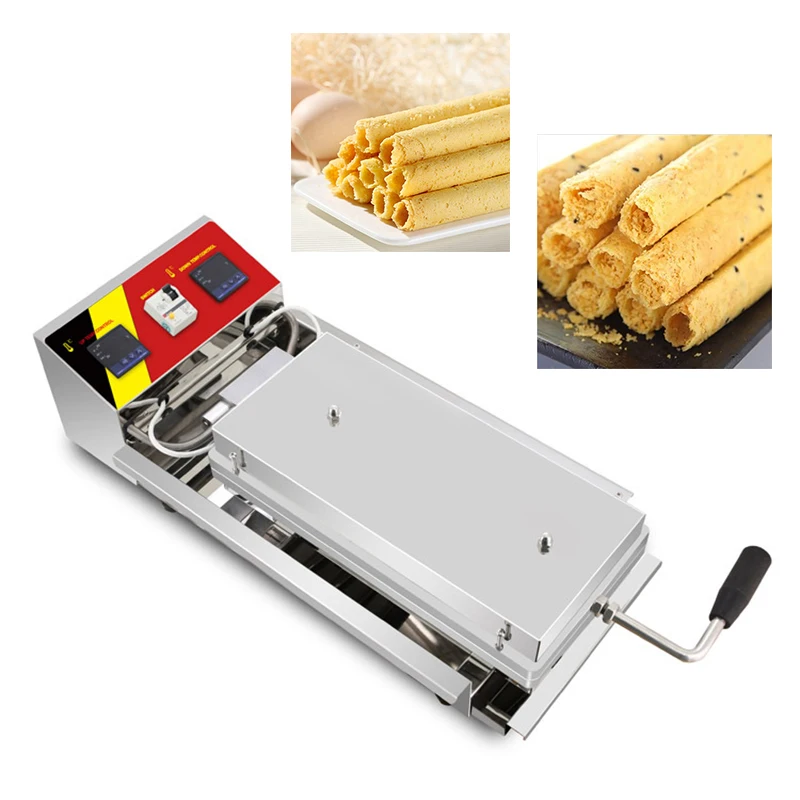 

Egg Crisp Roll Machine Electric Heating Manual Egg Roll Machine 3000W Crispy Egg Cone Machine Commercial Spring Roll Pastry