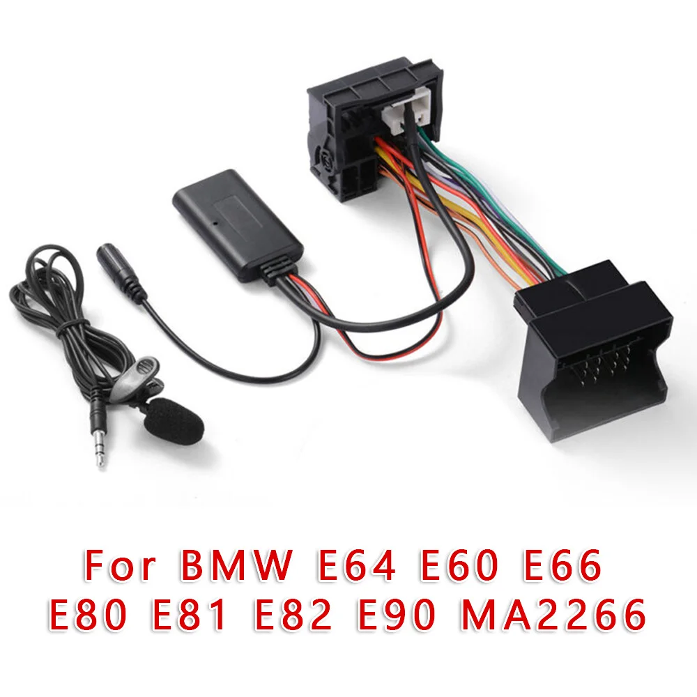 Bluetooth 5.0 Cable Adapter With Microphone Kit Music Audio Adapter MIC For BMW E64 E60 E66 E80 E81 E82 E90 MA2266