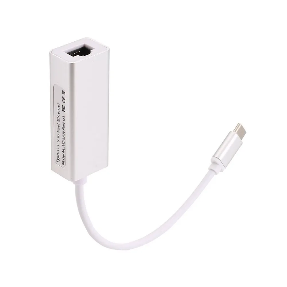 Легкий портативный мини прочный 10/100 сетевой карты конвейер Gigabit Ethernet type-c 2,0-Gigabit Ethernet адаптер