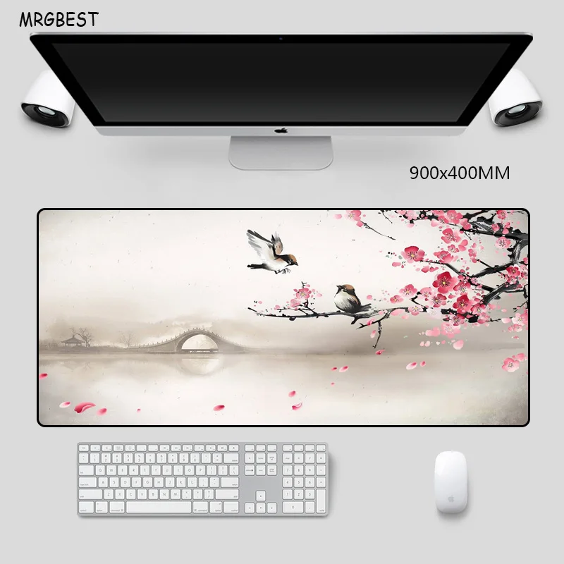 Коврик для мыши MRGBEST большой размер 90x40 см коврик с закругленными краями красивый
