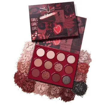 

GUICAMI Genuine 12-color Eyeshadow Makeup Palette Matte Pearlescent Fine Glitter Eyeshadow Fashion Eyeshadow Palette