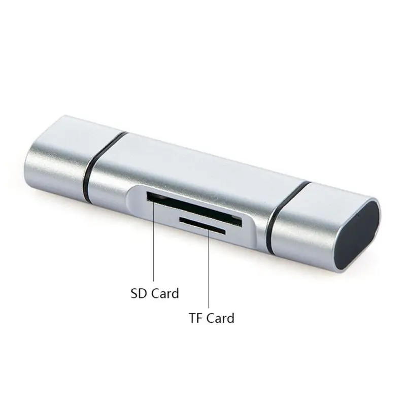 Портативный 3 в 1 кард-ридер адаптер USB-C USB 2,0 OTG TF безопасные цифровые карты памяти аксессуары для мобильного телефона компьютера