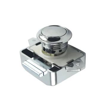 

Chrome Camper Car Push Lock RV Caravan Boat Motor Home Cabinet Drawer Latch Button Locks For Furniture Hardware