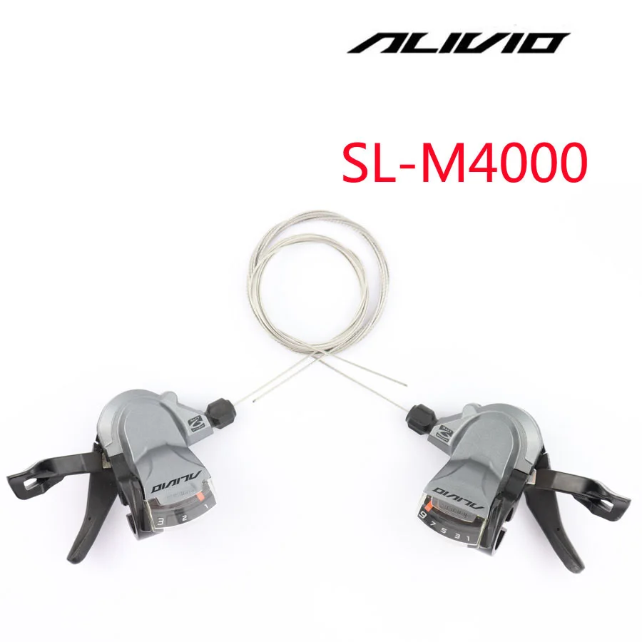 SHIMANO ALIVIO SL M4000 SL-M4000 рычаг переключения скоростей 3x9S рычаг переключения скоростей с внутренними кабелями 3s 9s варианты Запчасти для велосипедов - Цвет: 3x9s a pair