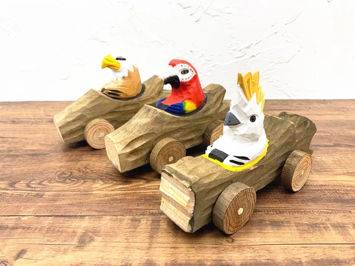 Simulation Model Wooden Children's Educational Toy Trolley Cute Animal Car Children's Room Desktop Decoration Birthday Gift