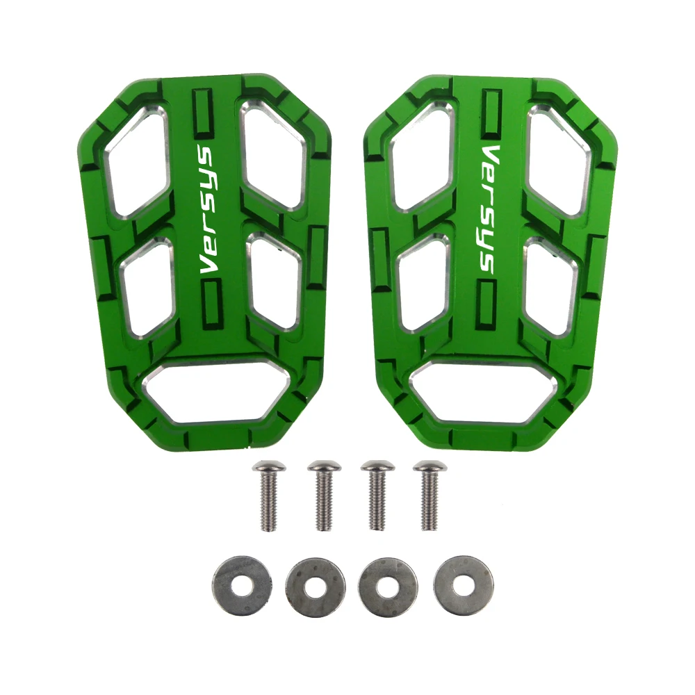 MTKRACING For versys 650 1000 VERSYS650 10-19 VERSYS1000 12-19 Billet Wide Footpegs Pedals Rest Widening Footpegs - Цвет: Green