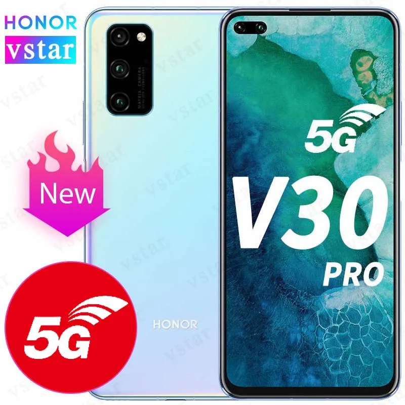Оригинальный HONOR вид 30 Pro Honor V30 смартфон 5G версия 6 57 дюймов Kirin 990 SOC Octa Core Android 10