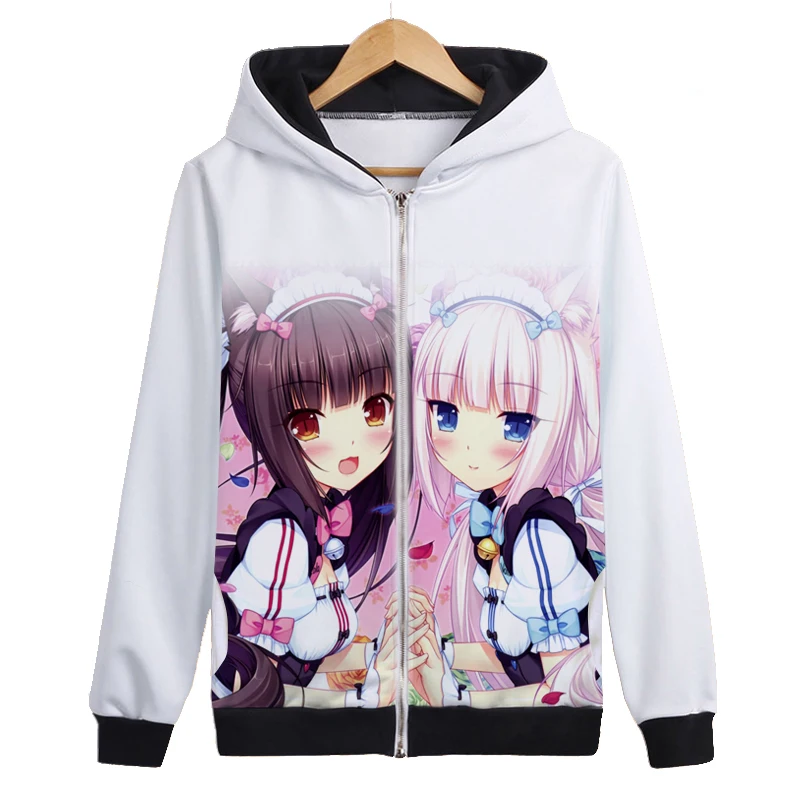 Аниме nekopara игра косплей костюм для мужчин и женщин толстовка с капюшоном пальто на молнии ежедневный карнавал Хэллоуин - Color: as the picture