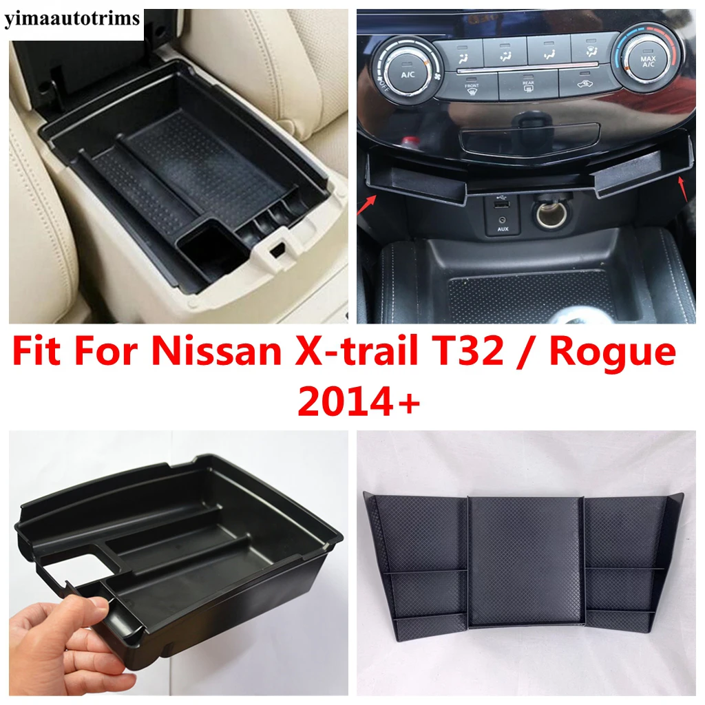 Center Console Storage Box Phone Holder Container Case Cover Trim Plastic Interior For Nissan X-trail T32 / Rogue 2014 - 2020 | Автомобили