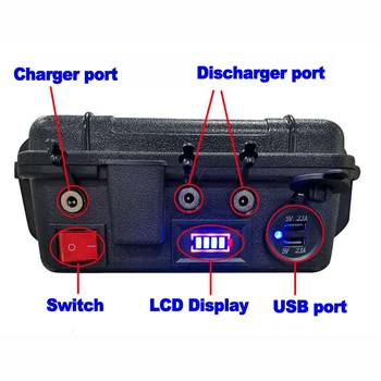 

Lifepo4 lithium iron phosphate 12.8v 12V 30Ah 50Ah 70Ah waterproof Battery case smart bluetoorh BMS for HID lamp fish finder etc