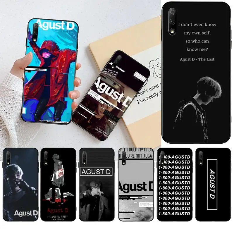 Мягкий силиконовый чехол CUTEWANAN Agust D TPU для телефона Huawei Nova 6se 7 7pro 7se honor 7A 8A 7C Prime2019 |
