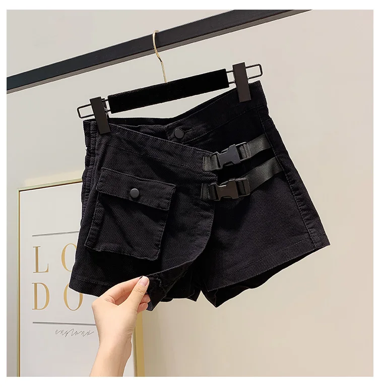 Apricot Denim Shorts Women Casual Overalls Denim Shorts Women New Joker Loose High Waist Slim Straight Trousers Boots
