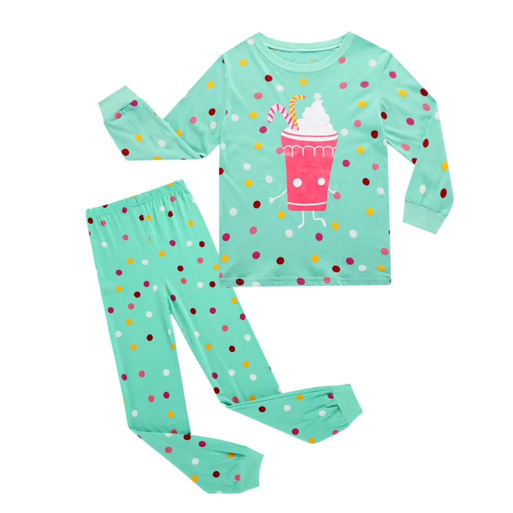 Комплект из 2 предметов Детская Повседневная Пижама комплект одежды для