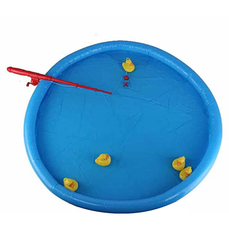 

Hot Selling Duck Fishing Game Pond Pool with 5 Ducklings Set Kid Educational Preschool Toy